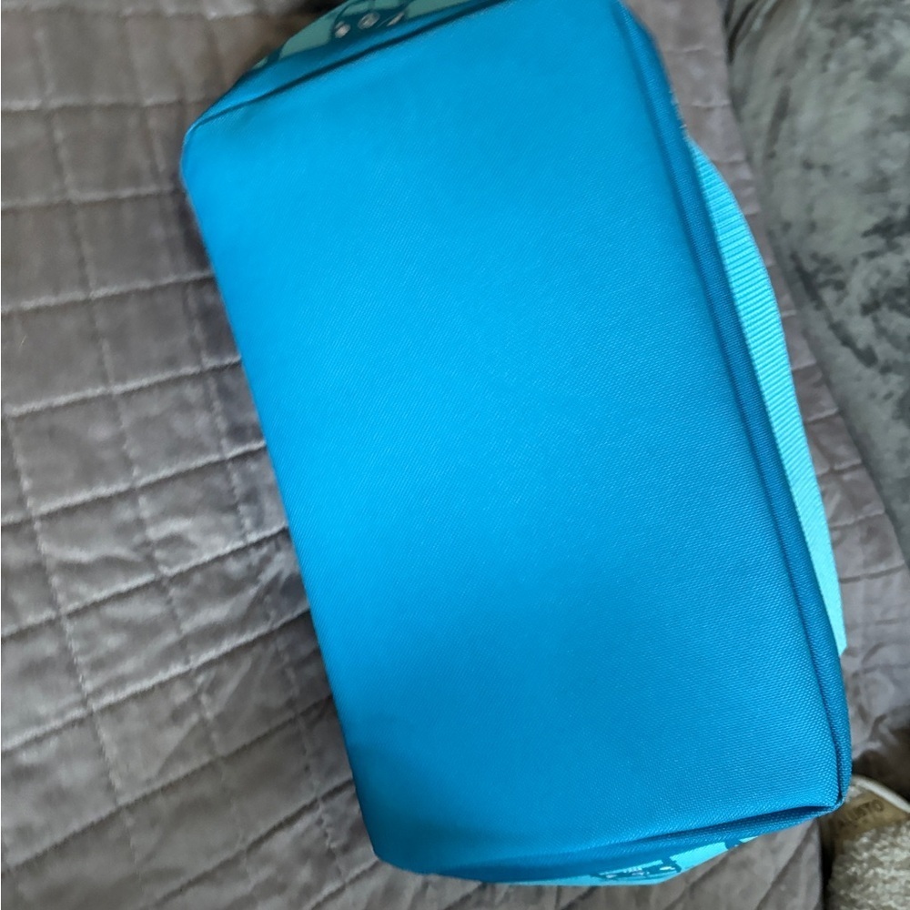 Nwt Trader joes mini Blue and Yellow Insulated Tote Bag - Picture 6 of 6
